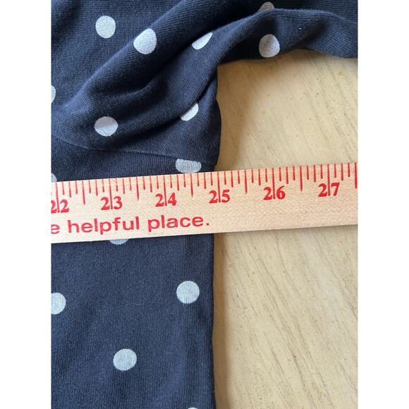 Lands End Womens Polka Dot Shirt 2X Cotton Knit Black White Boat Neck Plus Size - Picture 5 of 12